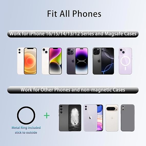 Magnetic + Vacuum Suction Phone Mount